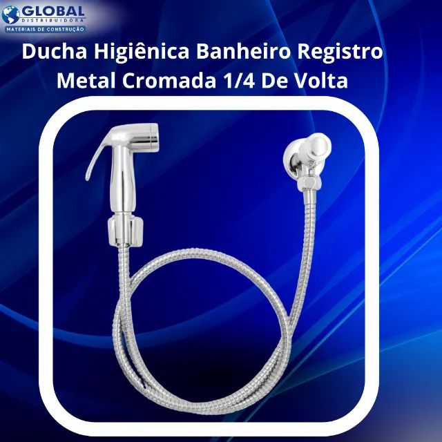 Ducha Higiênica Metal Cromado 1/4 Volta 