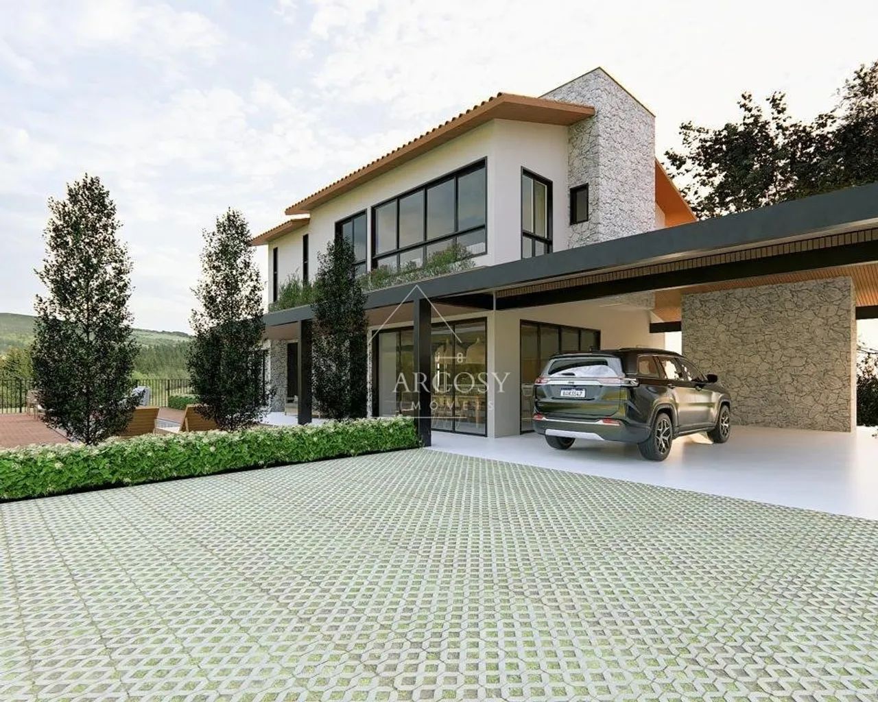 Casa estilo toscano em fase final de construção - 4 quartos, piscina e vista deslumbrante - Foto 2