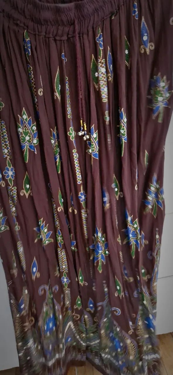 Saia Longa Estampada indiana P/M - Foto 2