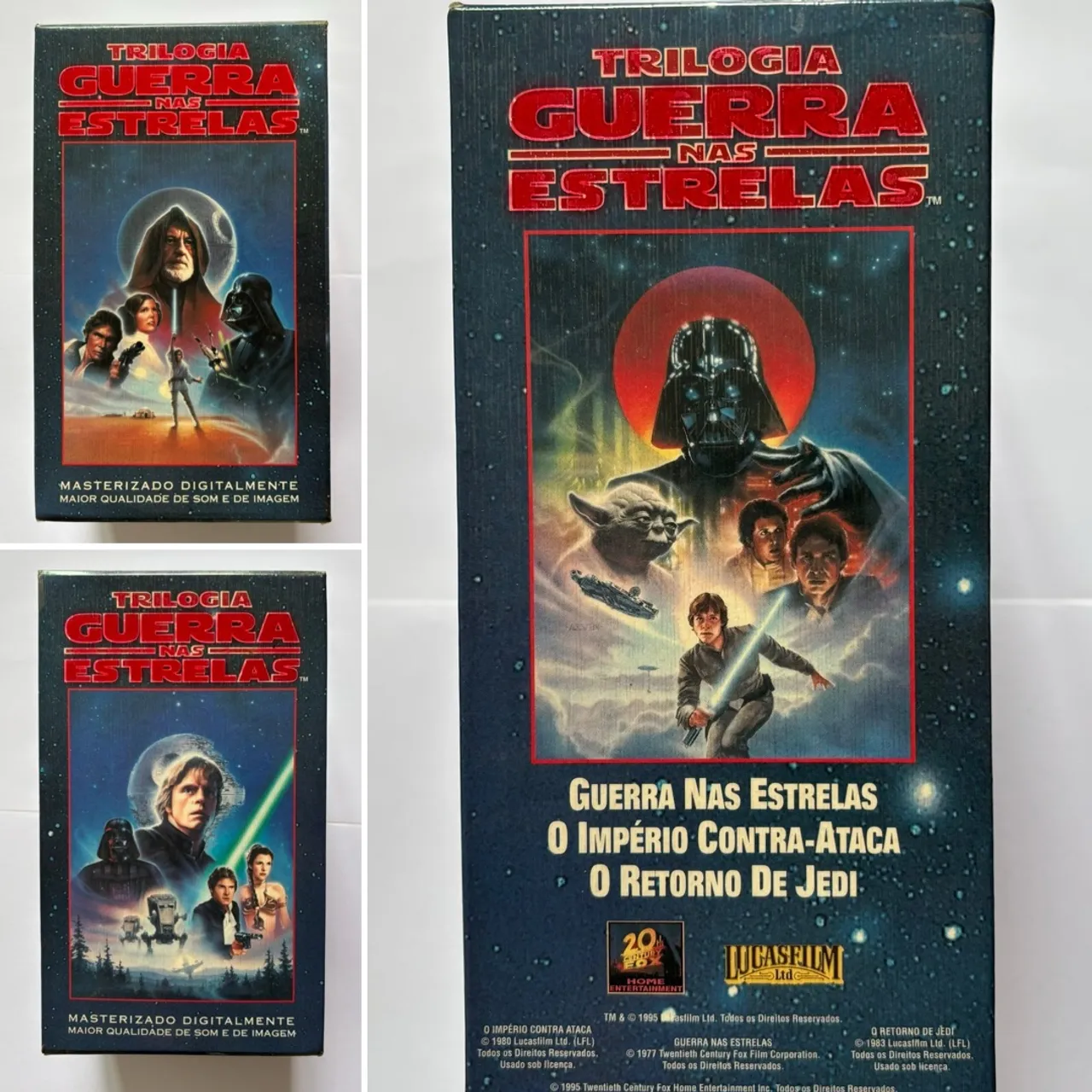 Trilogia Star Wars - Guerra nas Estrelas - VHS antigo vintage retro