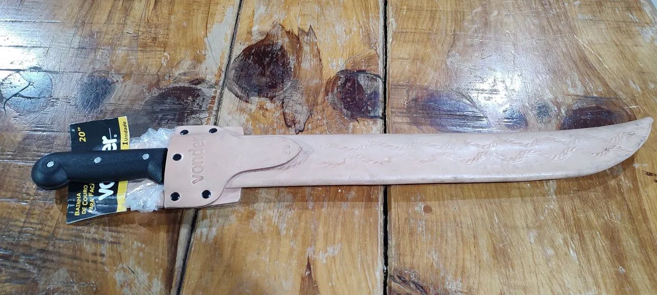 Facão 18 polegadas com bainha de couro 20 polegadas 64292684457474120