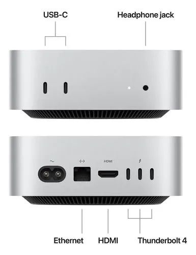 M4 Mac Mini 24GB 512GB AppleCare 残りあり！ Mac Mini 2024 M4 Pro Chip Memória 24GB 512GB SSD Cor silver (prata