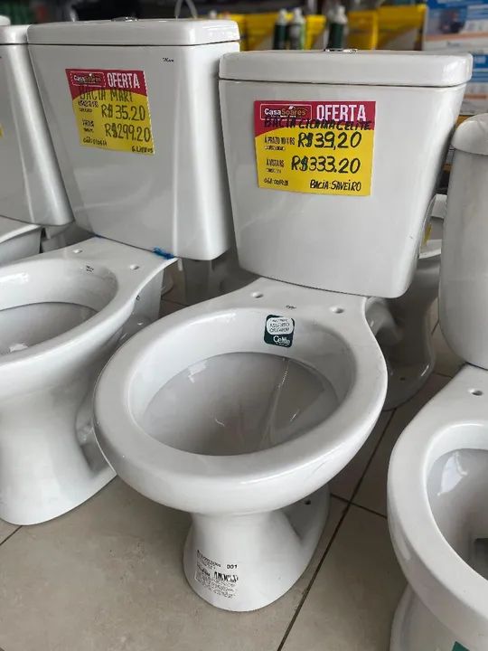 Vaso Sanitário com Descarga - Novo - Foto 3