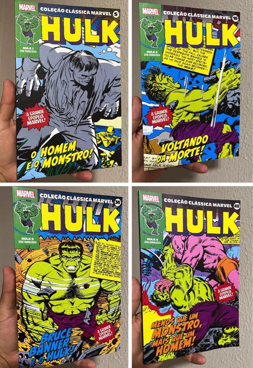 Coleção clássica Marvel Hulk volumes 1 ao 4 completa