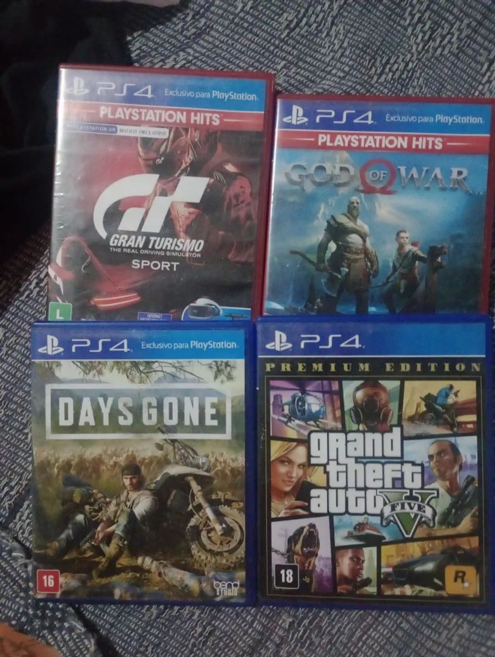 Jogos PS4: Gran Turismo, God of War, Days Gone e GTA V