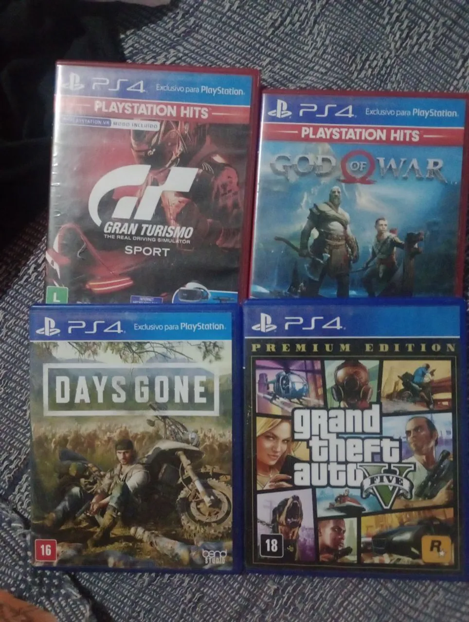 Jogos PS4: Gran Turismo, God of War, Days Gone e GTA V