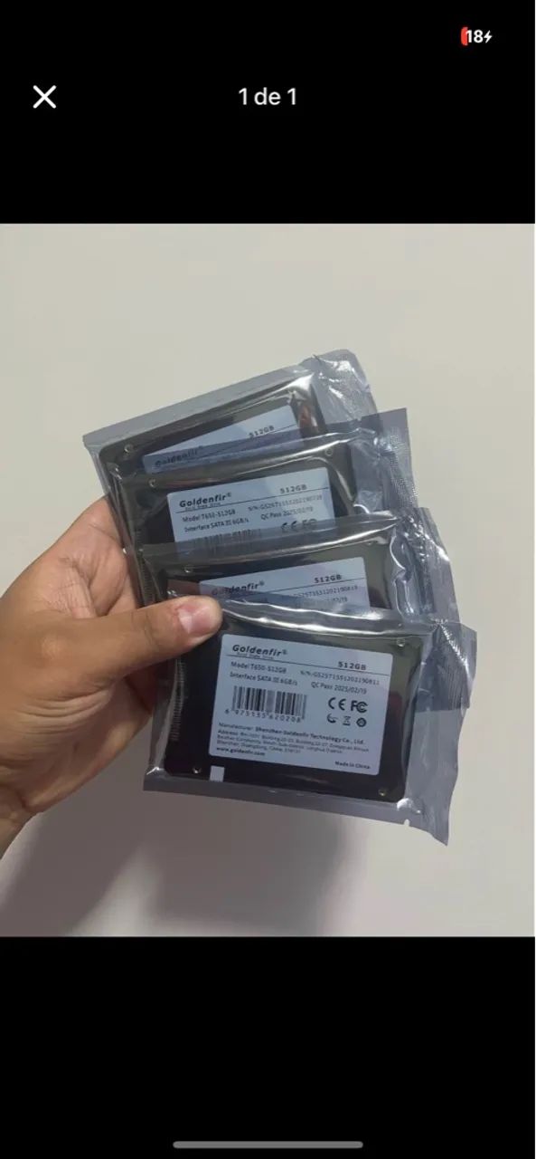 SSD 512GB GOLDENFIR NOVO E LACRADO