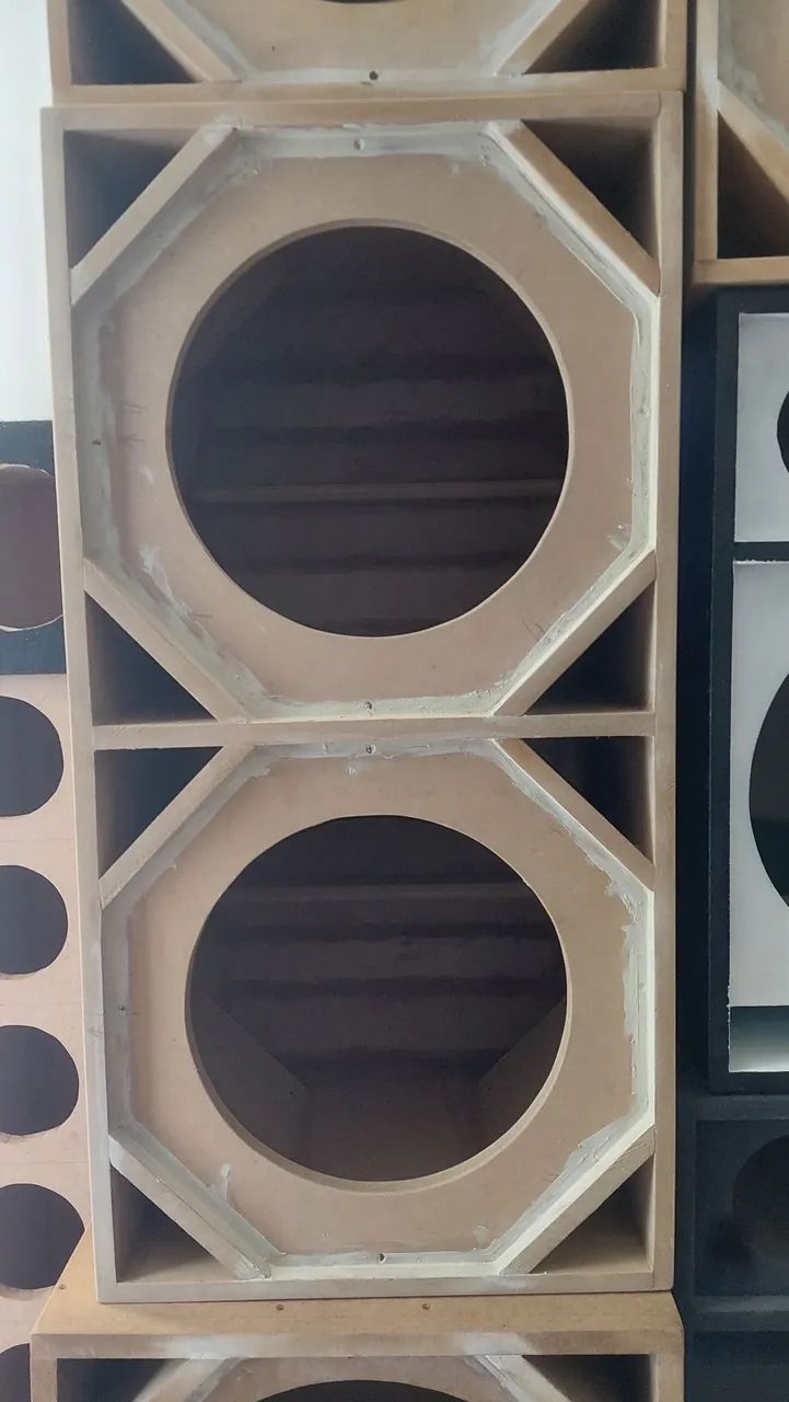 Caixa dupla subwoofer 12", mdf 15mm - Foto 6