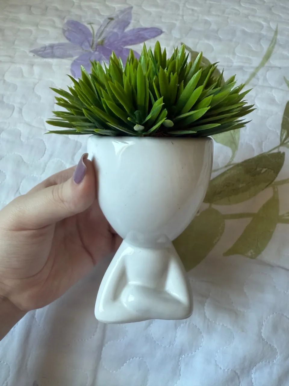 Vaso decorativo com planta artificial  - Foto 3