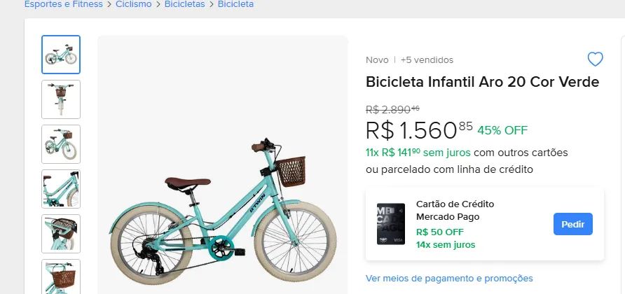 Bicicleta Infantil Aro 20 com Marcha- Btwin  - Foto 2