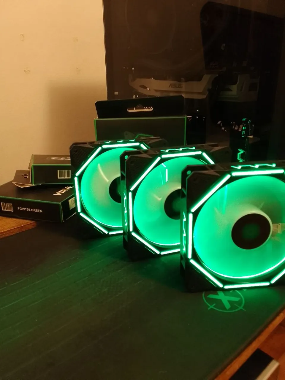 Ventoinhas Pichau Wave com LED Verde