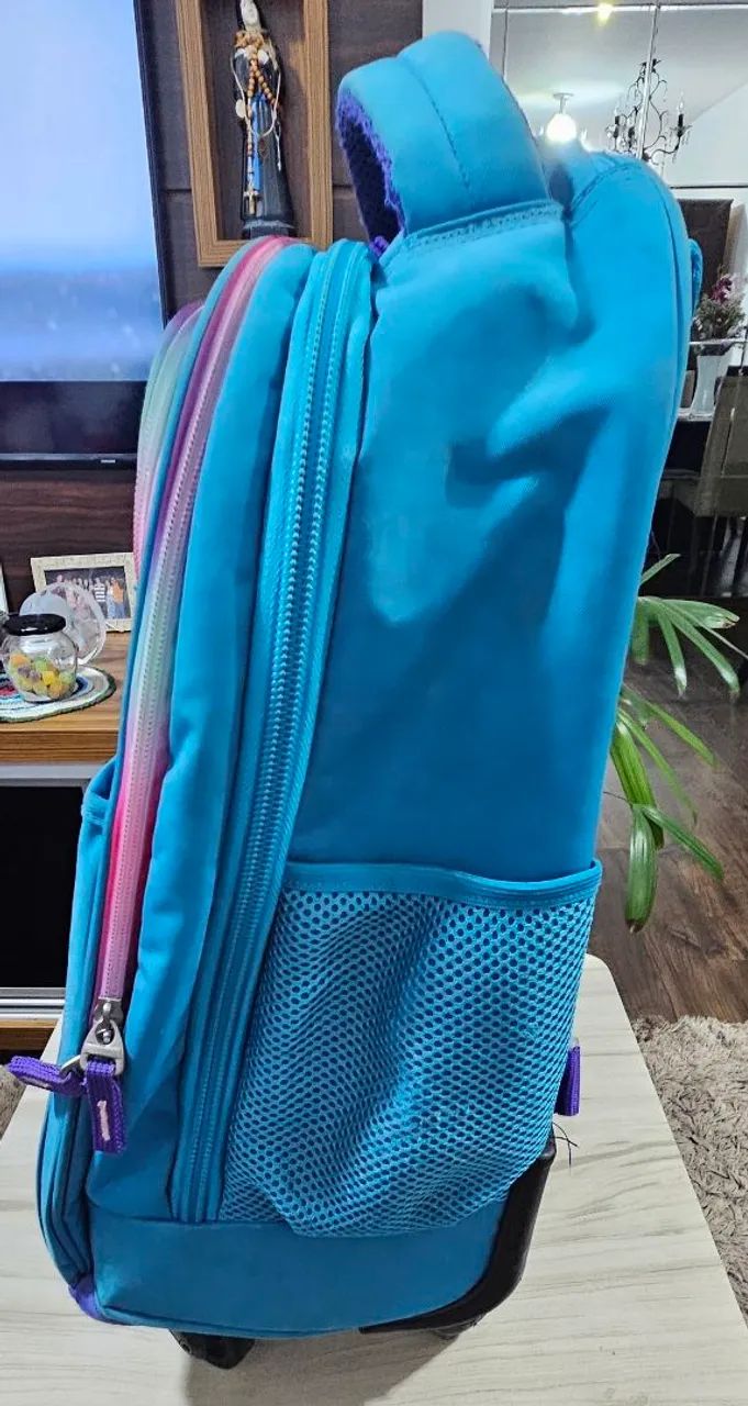 Mochila de rodinhas azul SESTINI - Foto 3