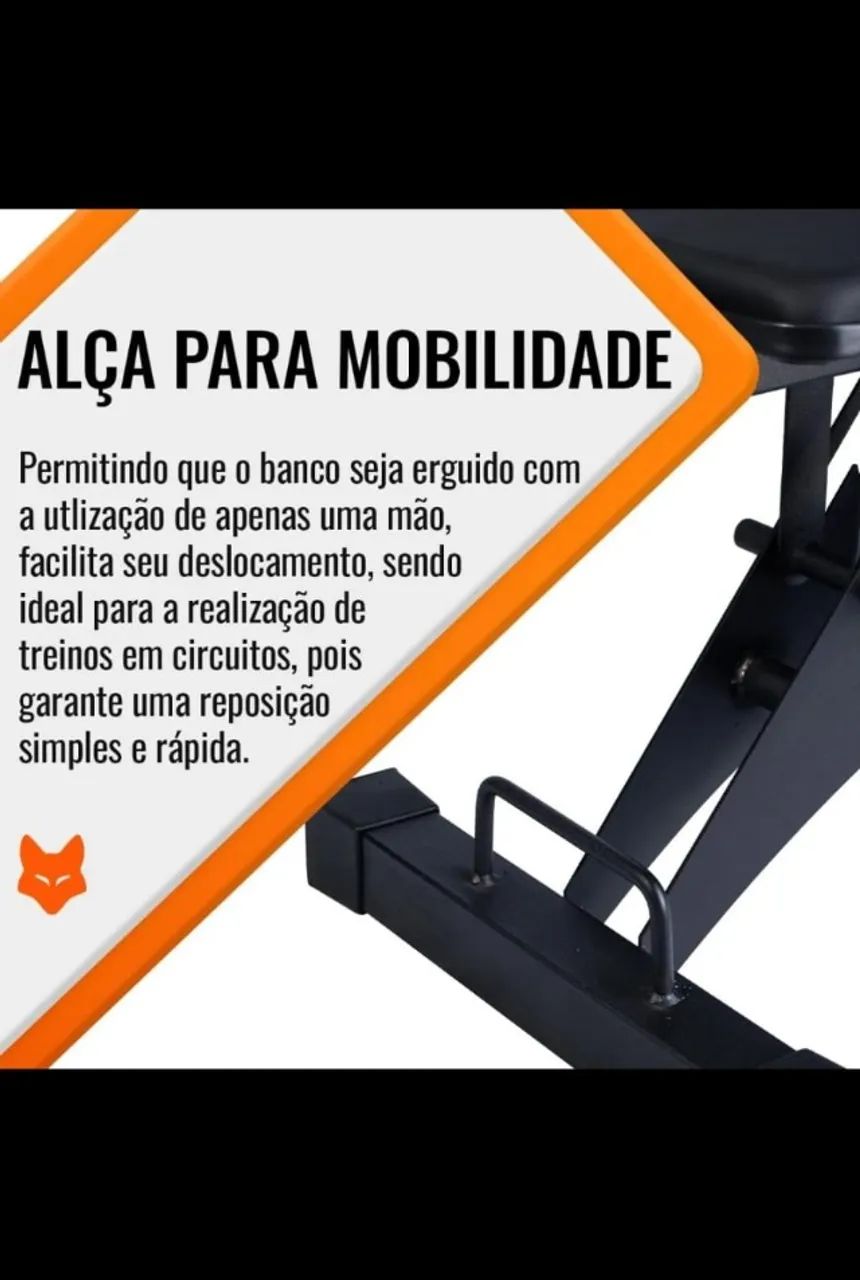 Banco Regulável Preto semi profissional, 6 posições, Pronta entrega!! - Foto 4
