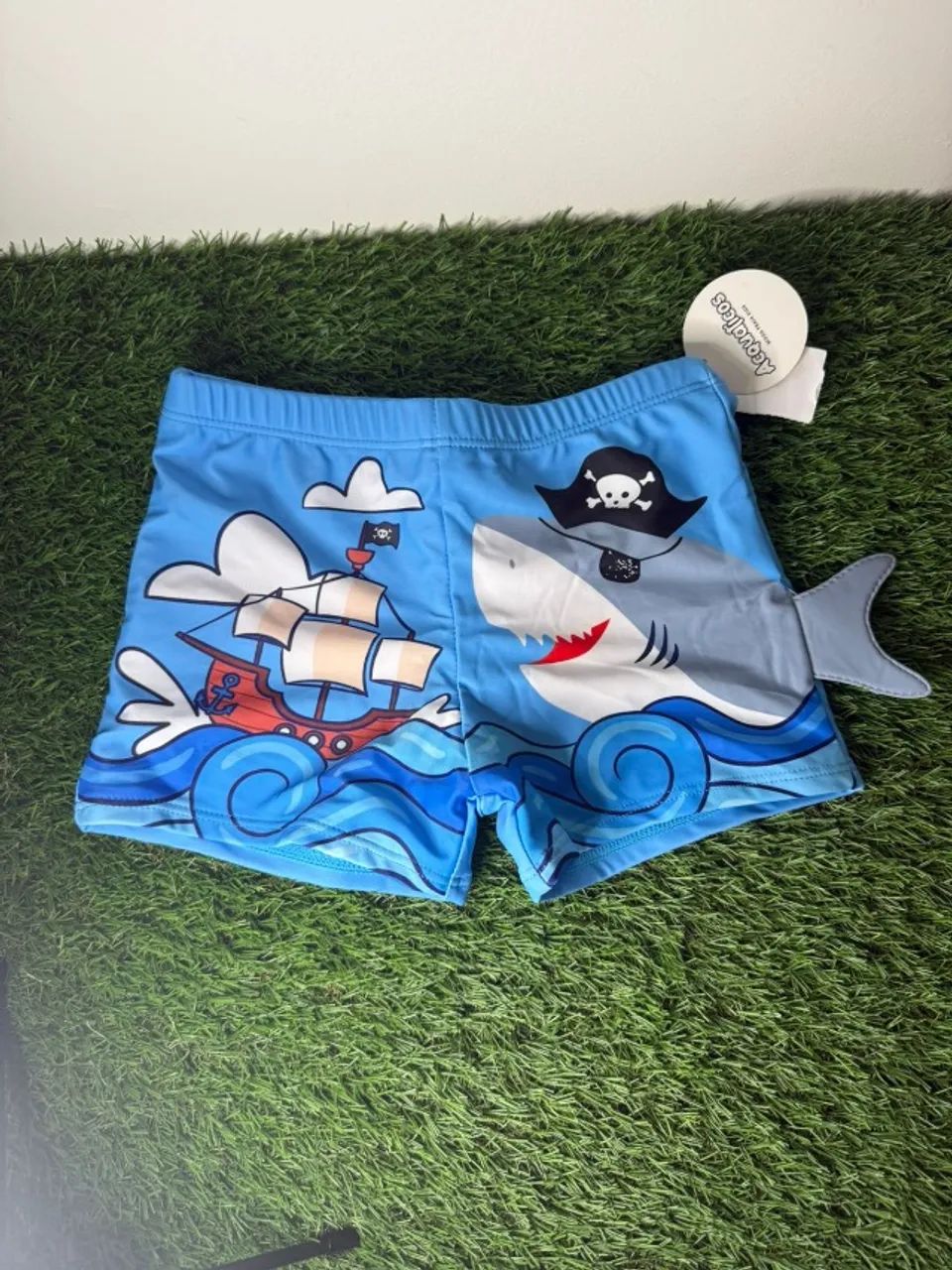 Sunga boxer infantil 3D tematica Proteção Solar Uv - Foto 2