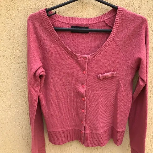 Casaquinho /suéter Rosa Clássico Zara