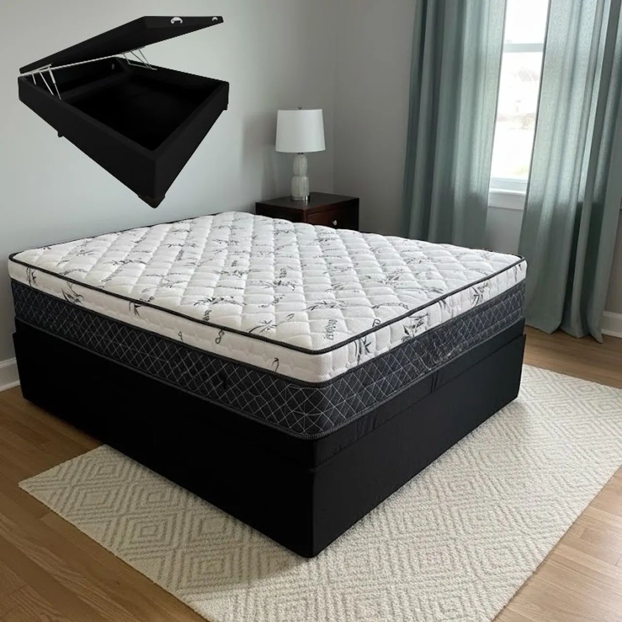 Colchão Casal  Light 30 cm D28 + Base Box Baú tt54 - Foto 3