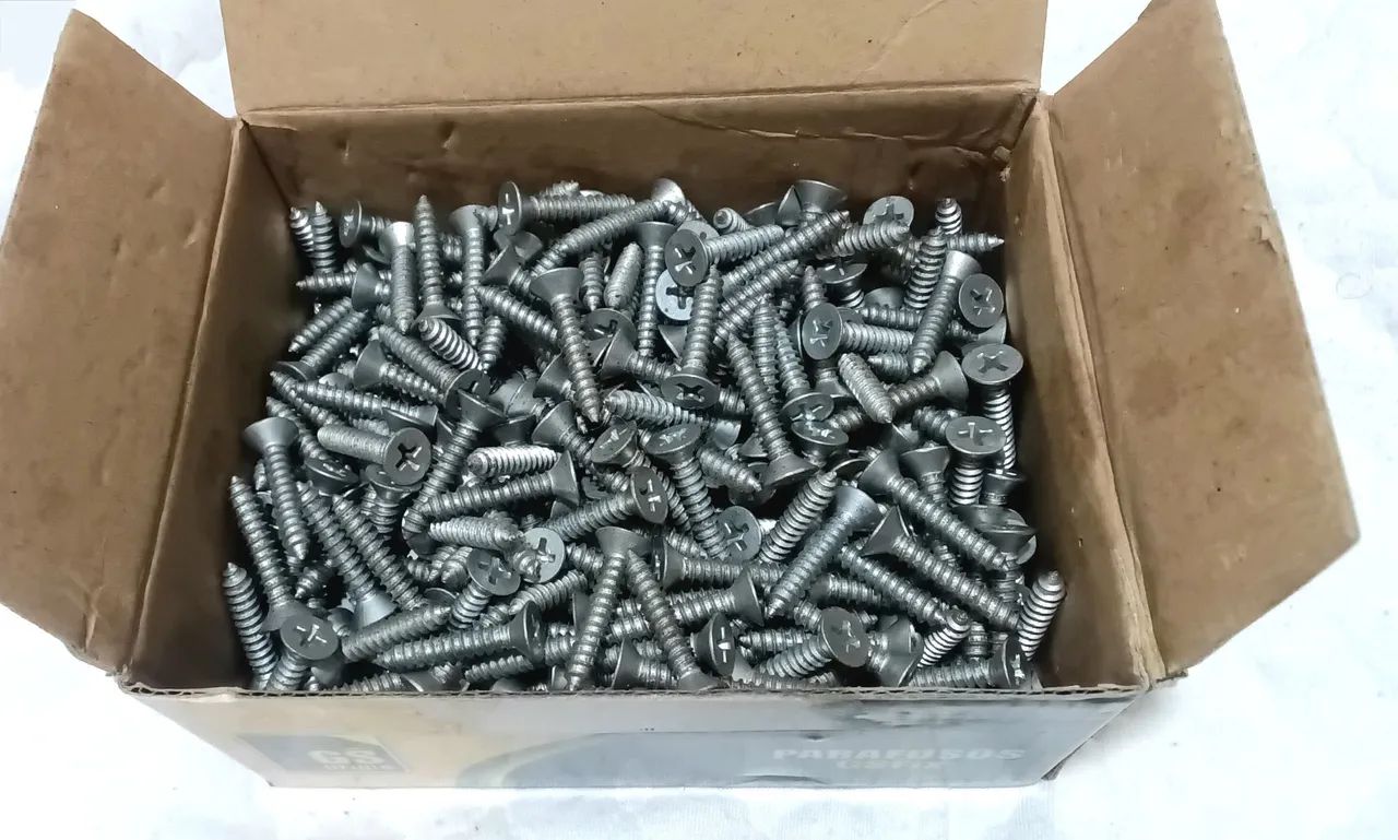 Parafusos Fixer Cabeça Phillips Chata 5,0x25mm Aço Carbono Zincado 450 peças - Foto 2