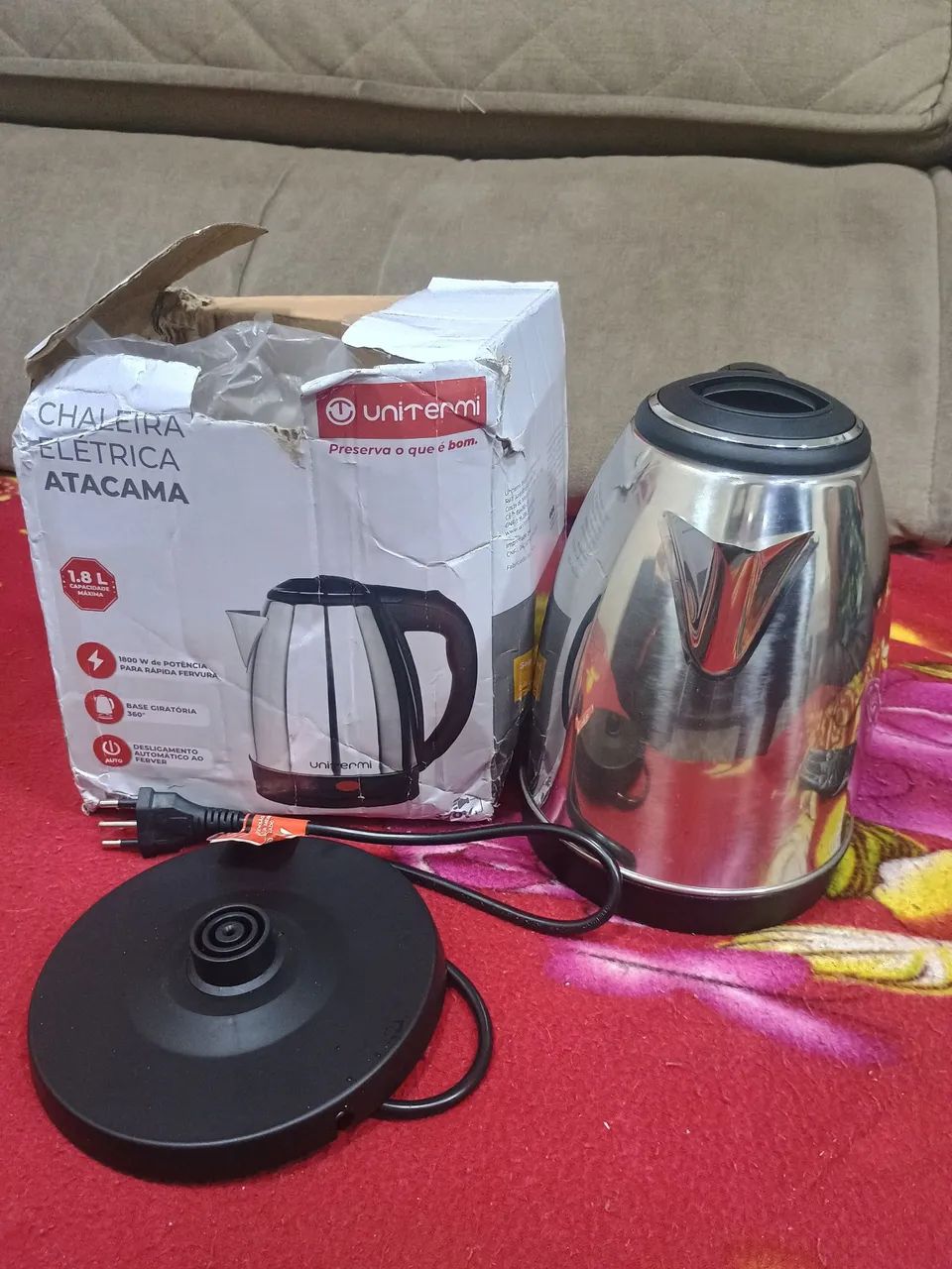 Chaleira elétrica inox 1.8;ltrs