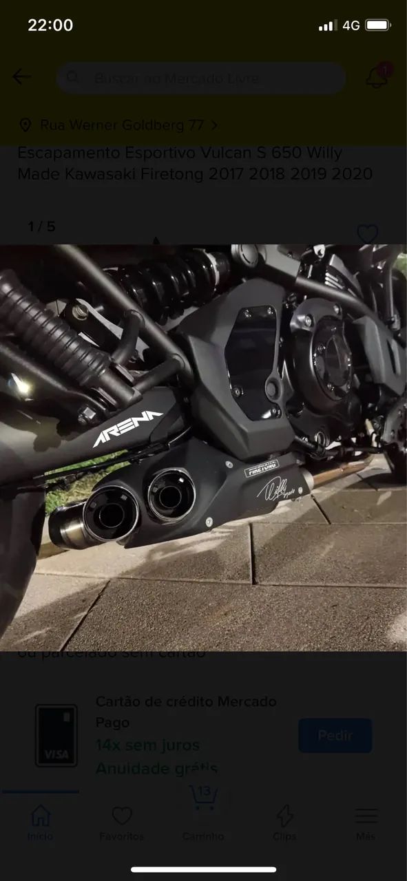 Vulcan S Willy Firetong novo escapamento 