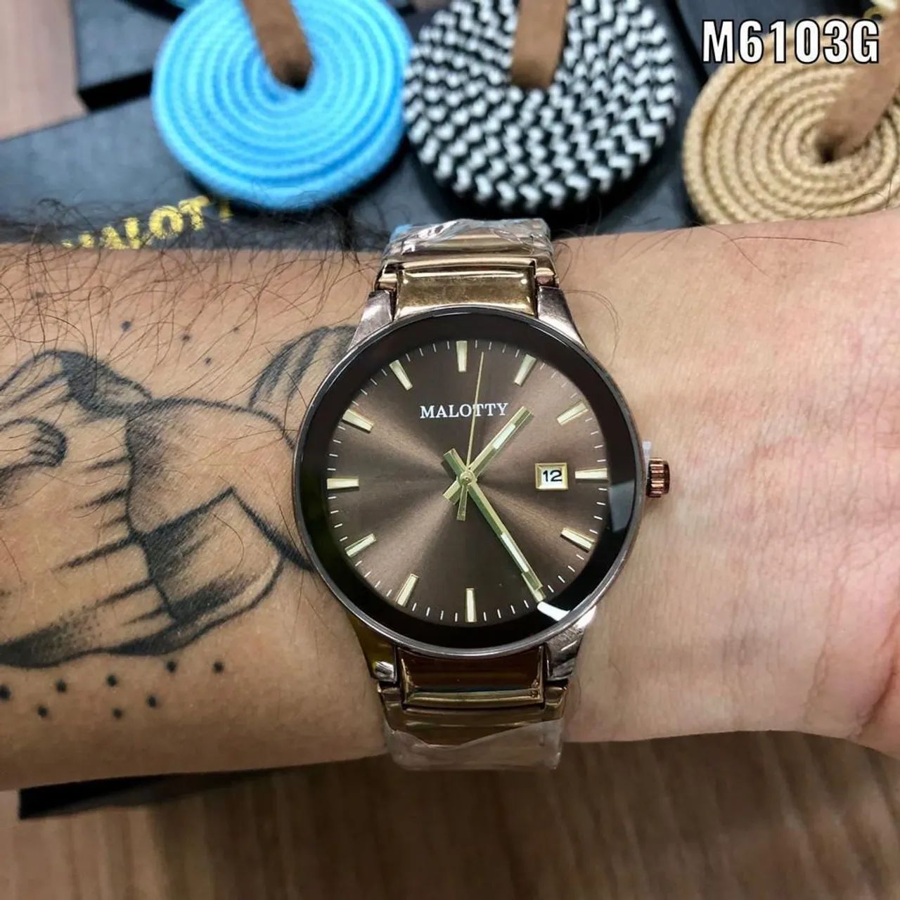 Relógio Malotty Dourado - Foto 5