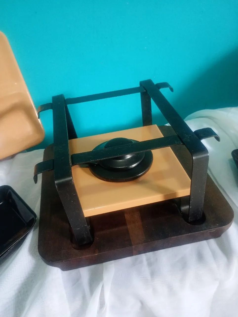 Racleteira Tropic art - Base em madeira e metal esmaltado <br> - Foto 5