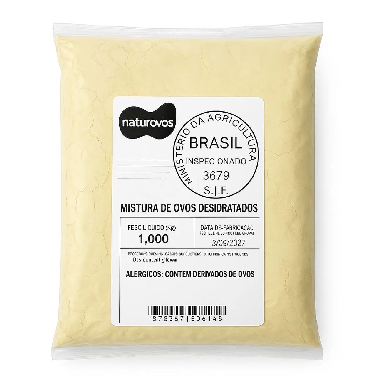 Dehydrated Whole Egg Powder 1kg (Naturovos)