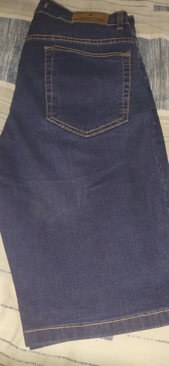 Bermuda Jeans Azul Escuro