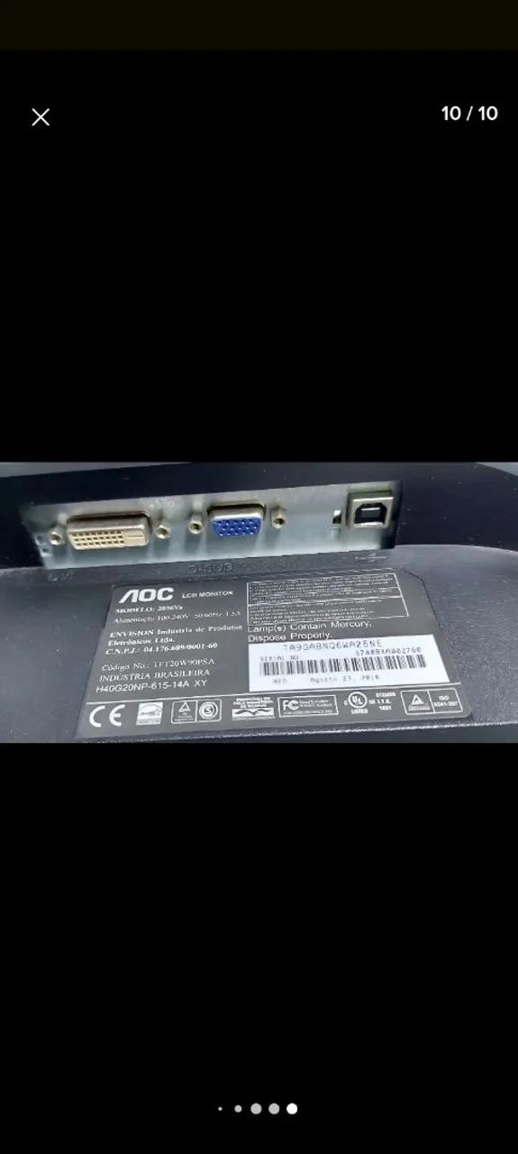 Monitor LCD AOC modelo 2036av