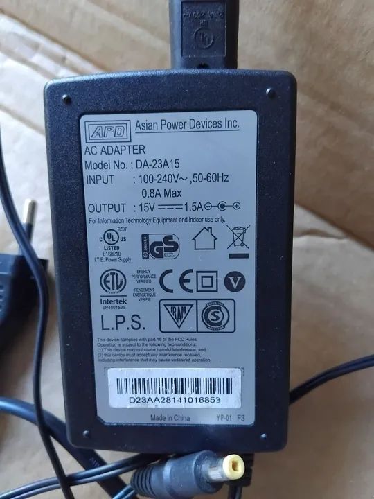 15V 1.5A Notebook, Tablet, Camera, etc. Charger Power Supply64312830856962122