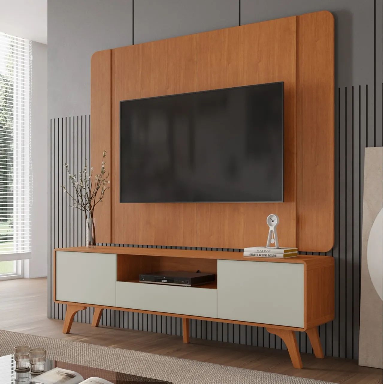 Painel + Rack até 58? Sinus Naturale/Off White tt86