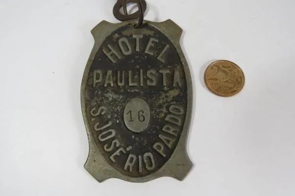 Antigo CHAVEIRO do quarto 16 do HOTEL PAULISTA de SÃO JOSÉ DO RIO PARDO. Mede aprox. 6,8 X - Foto 4
