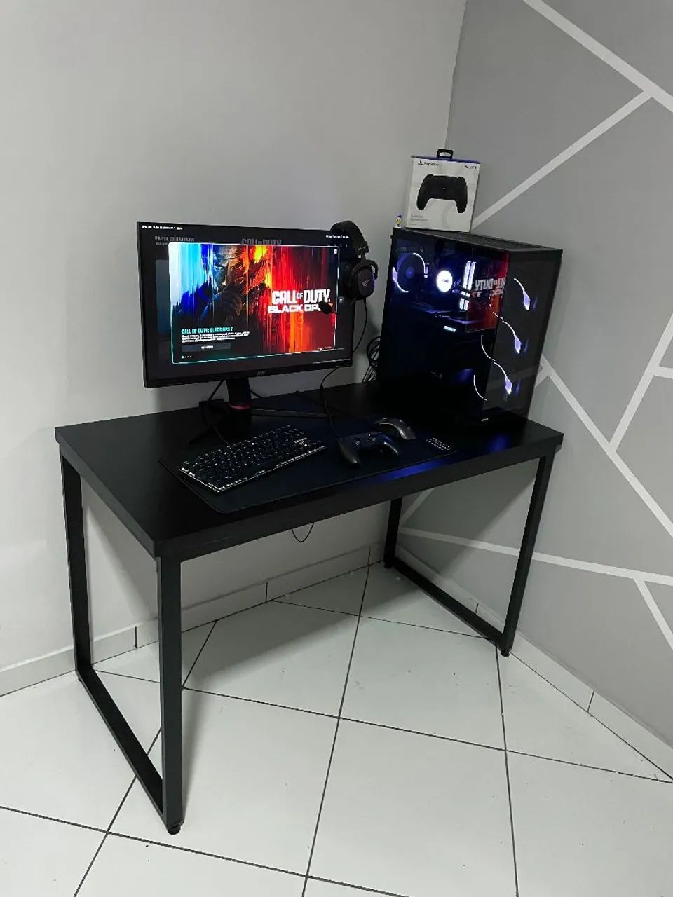 Mesa Gamer Preta para PC 