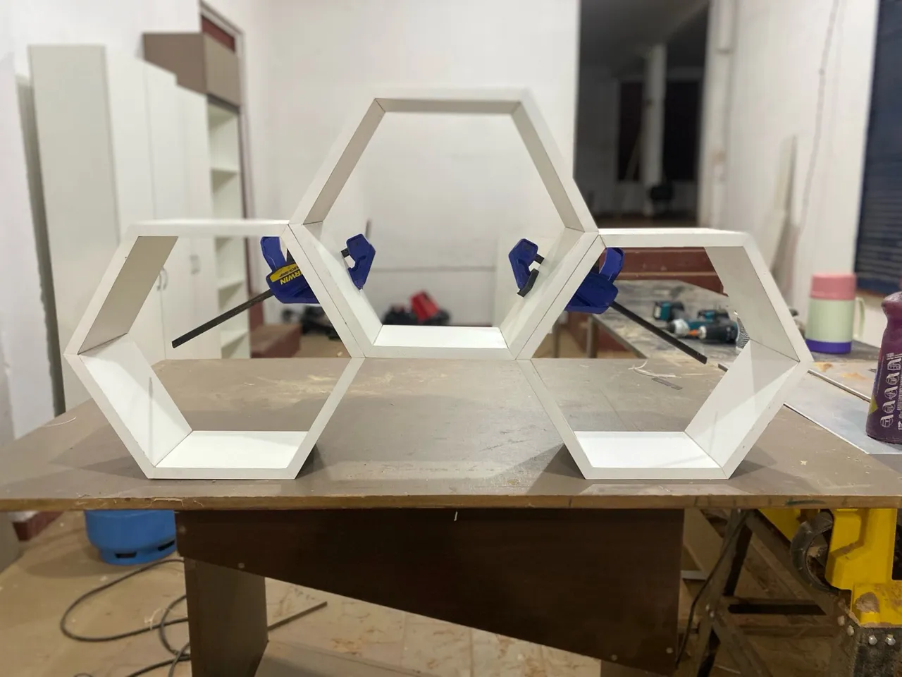 Nichos hexagonais para organização