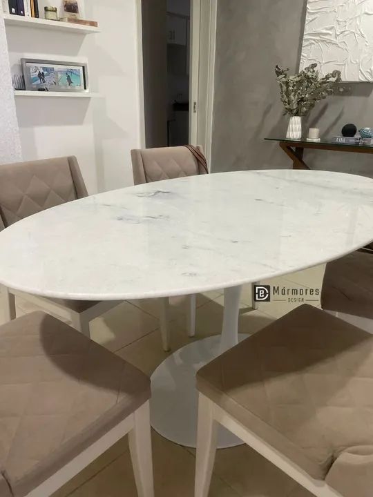 Mesa saarinen em mármore espírito santo  - Foto 3
