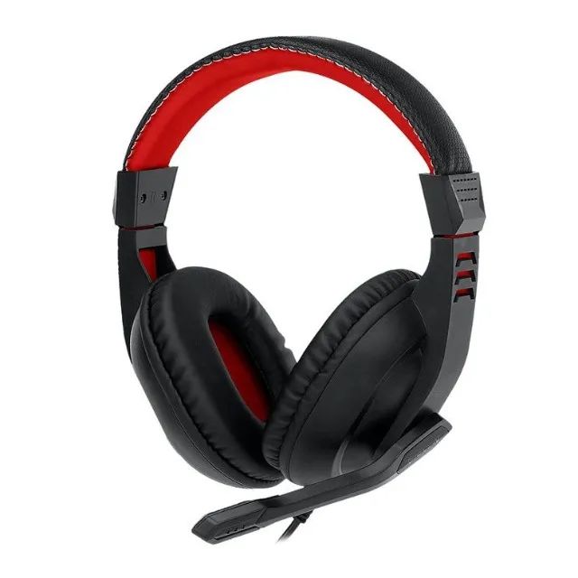 Headset Gamer Redragon Ares H120-Rgb, 2x P2+Usb, Rgb, Preto com Vermelho