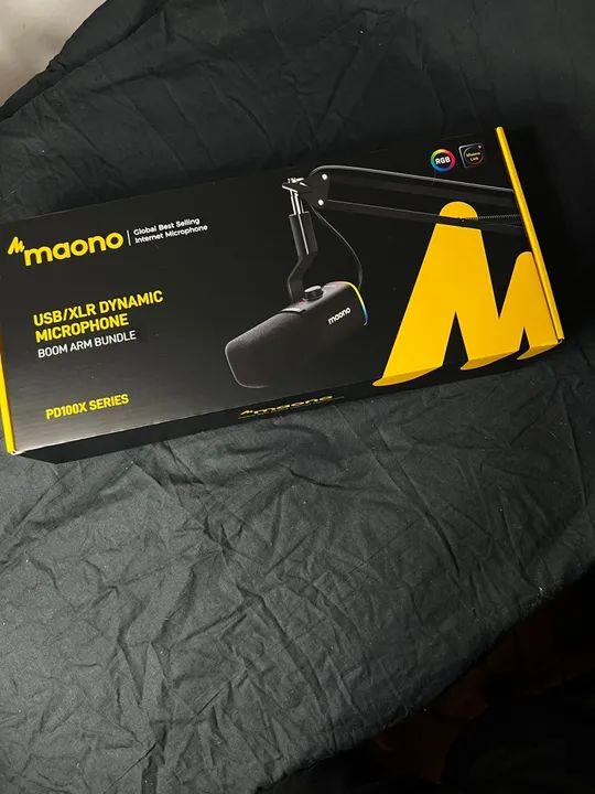 Microfone USB/XLR Dinâmico Maono PD100X com Braço de Boom