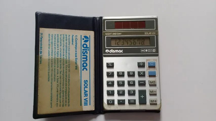 Calculadora Dismac Solar VIII Funcionando Na Caixa C/ Manual (Usado)