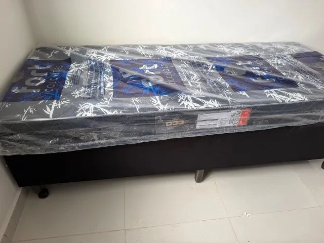 BASE SOLTEIRO BOX + COLCHÃO ESPUMA D33 NOVO , SUPER PROMOÇÃO 