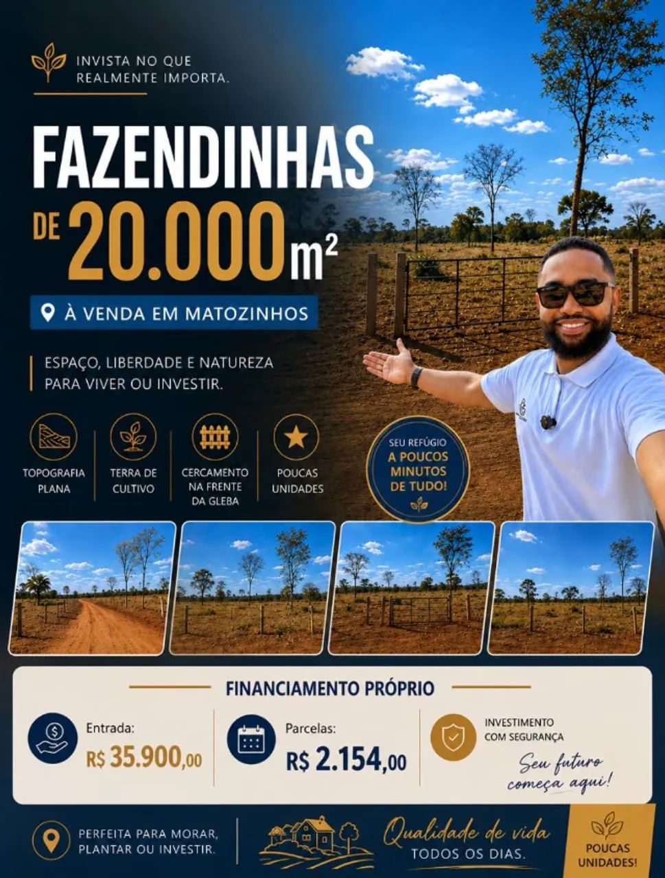 Fazendinhas de 2Ha em Matozinhos