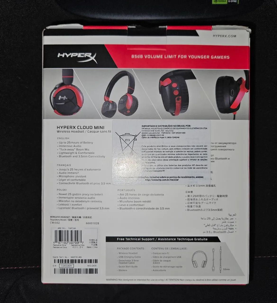 Headset Hyperx Cloud Mini Wireless NOVO - Foto 2