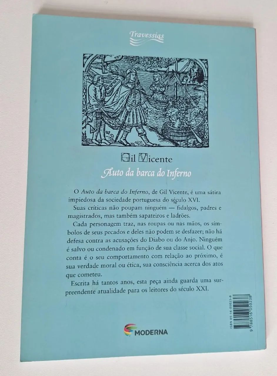 Livro Auto Da Barca Do Inferno / Editora Moderna = Excelente Estado !!!! - Foto 2