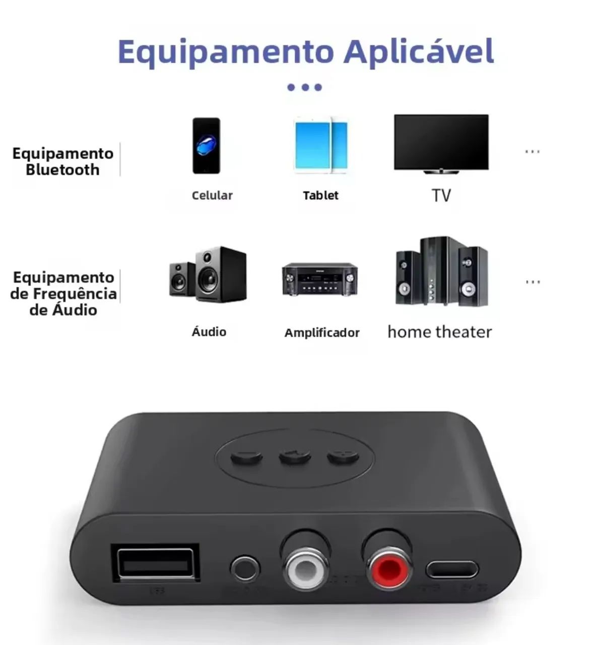 Receptor de áudio Bluetooth com USB  - Foto 2