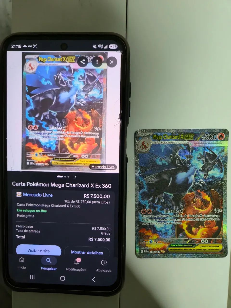 Mega Charizard X ex - 125/094 - raro  - Foto 2