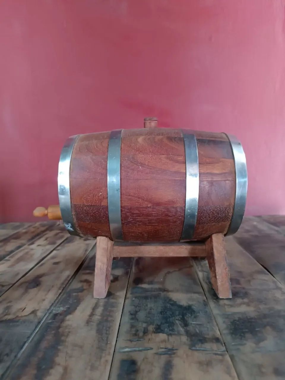  Barril Para Cachaça de Madeira Jequitibá Rosa 2 Litros (Já Curtido) - Foto 4