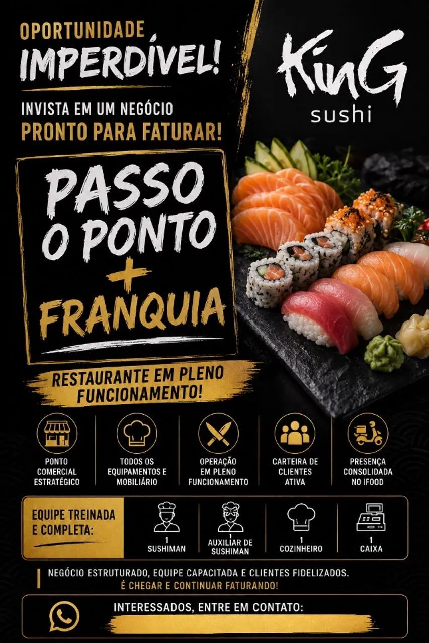 PASSO PONTO RESTAURANTE JAPONES - EM FUNCIONAMENTO - Foto 3