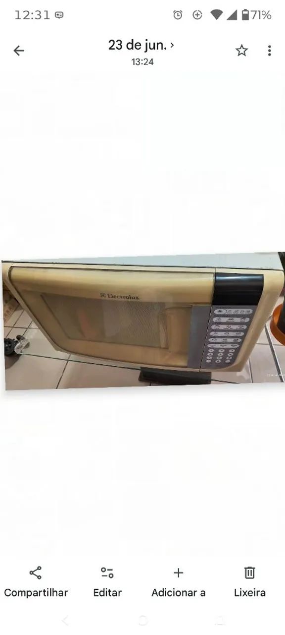 Vendo microondas Eletrolux usado em estado bom 