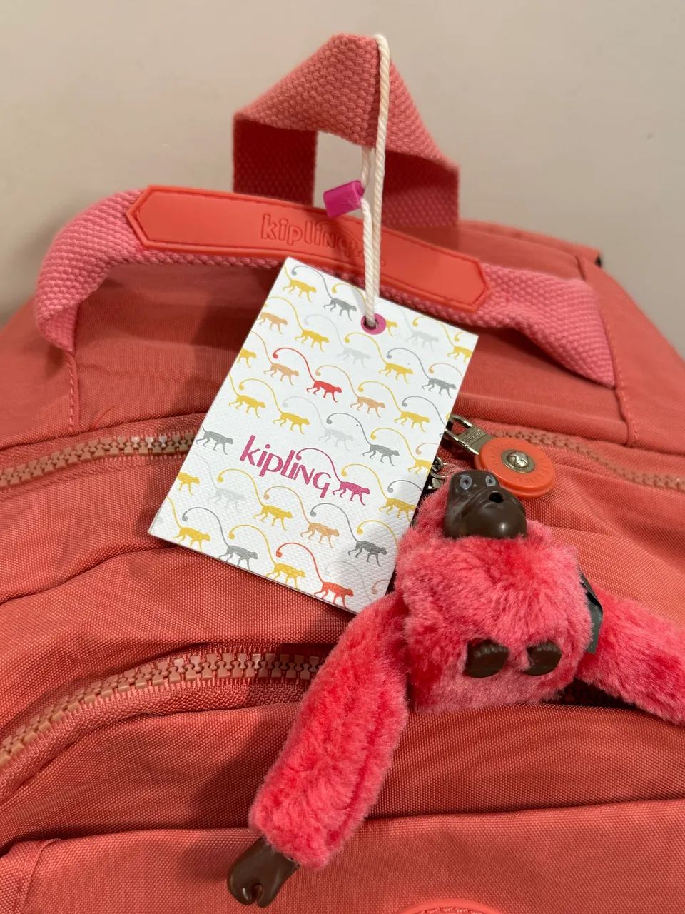 Bolsa Kipling Primeira linha na cor SALMÃO - Foto 3
