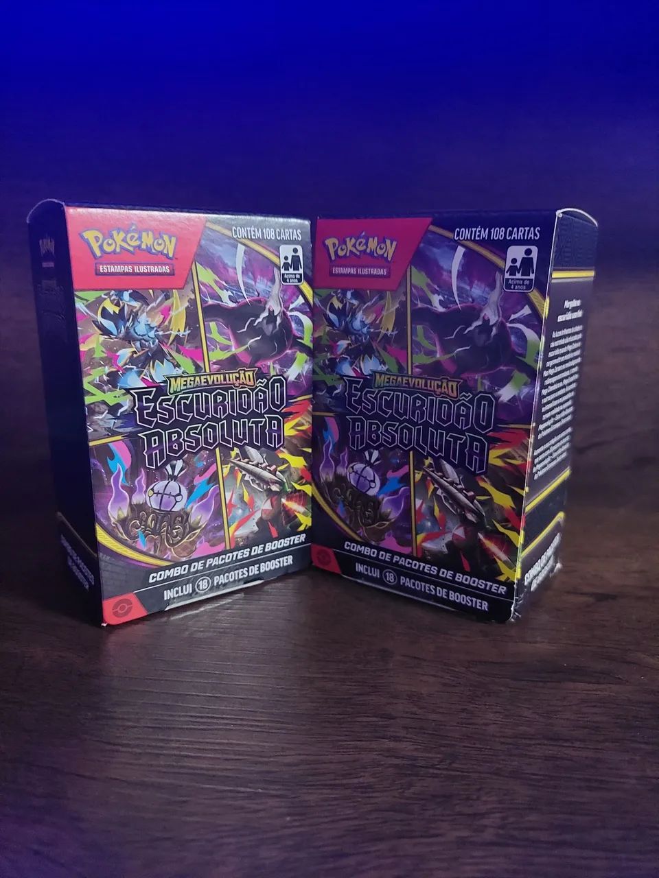 Combo de duas mini bbs/booster boxes copag pokémon escuridão absoluta com 18 pacotes cada - Foto 2