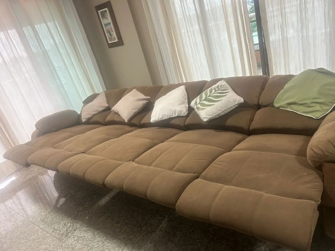 Sofá reclinável de 5 lugares  - Foto 3
