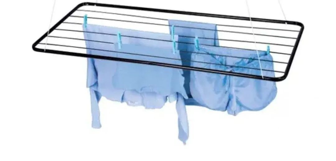Varal de teto resistente inox multiuso apartamento casa externo interno
